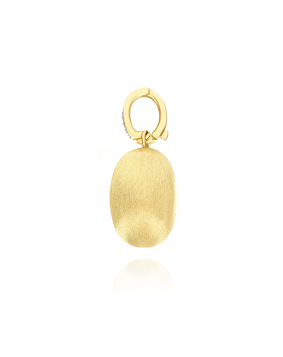 Nanis Charm "Boules" in oro inciso e diamanti (medio) – Nanis Italian Jewels Offerta