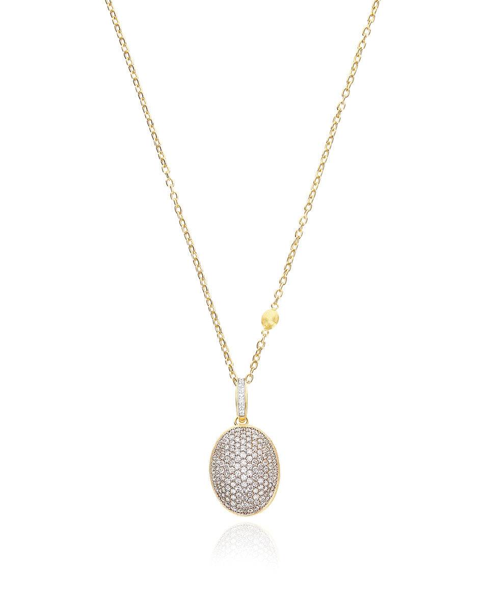 Nanis Charm "Boules" in oro inciso e pavè di diamanti (grande) – Nanis Italian Jewels Online