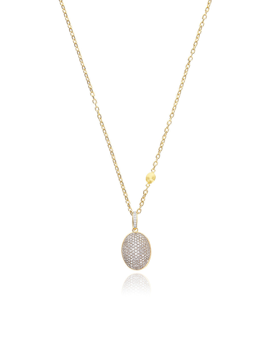 Nanis Charm "Boules" in oro inciso e pavè di diamanti (medio) – Nanis Italian Jewels Outlet