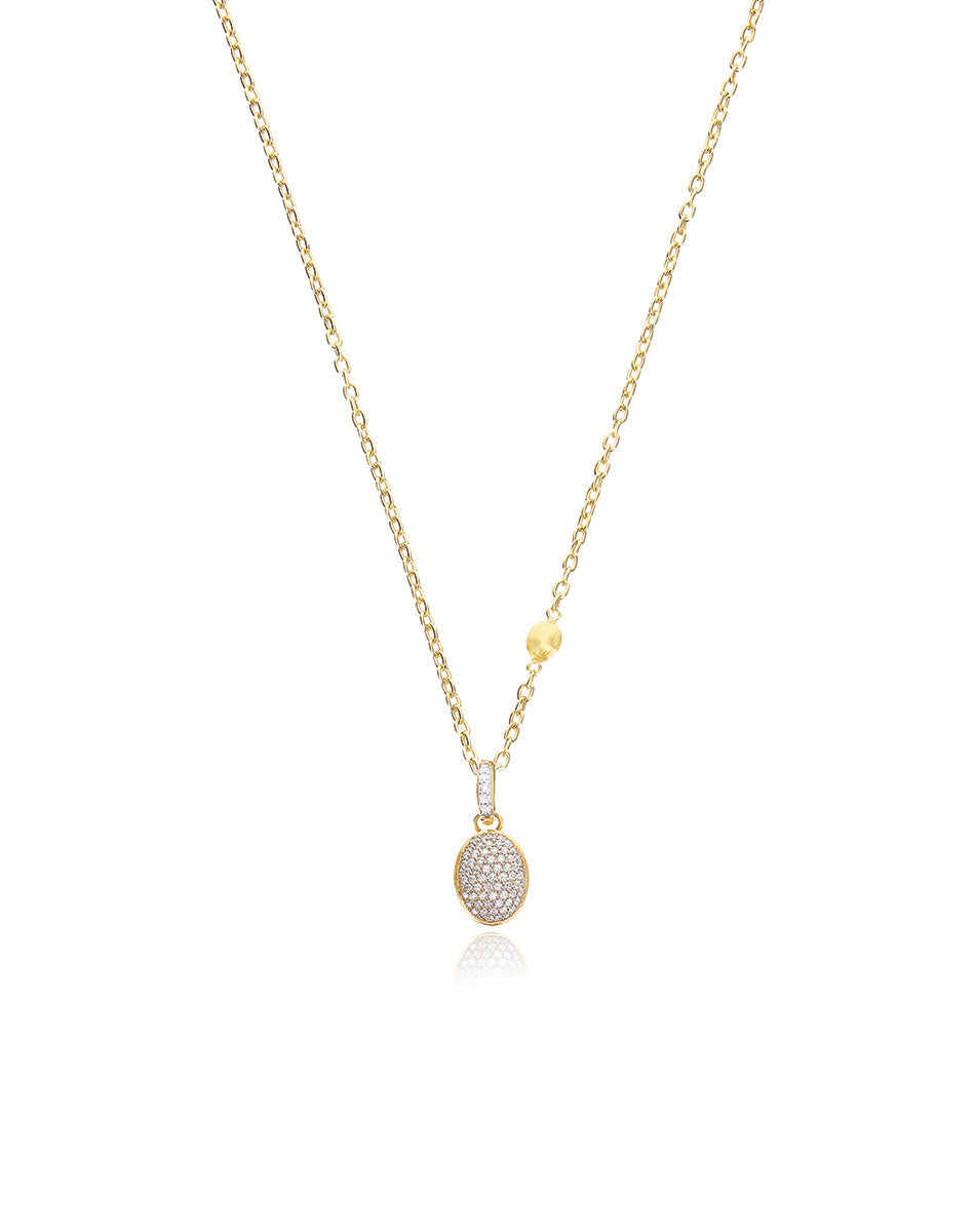 Nanis Charm "Boules" in oro inciso e pavè di diamanti (piccolo) – Nanis Italian Jewels In Vendita