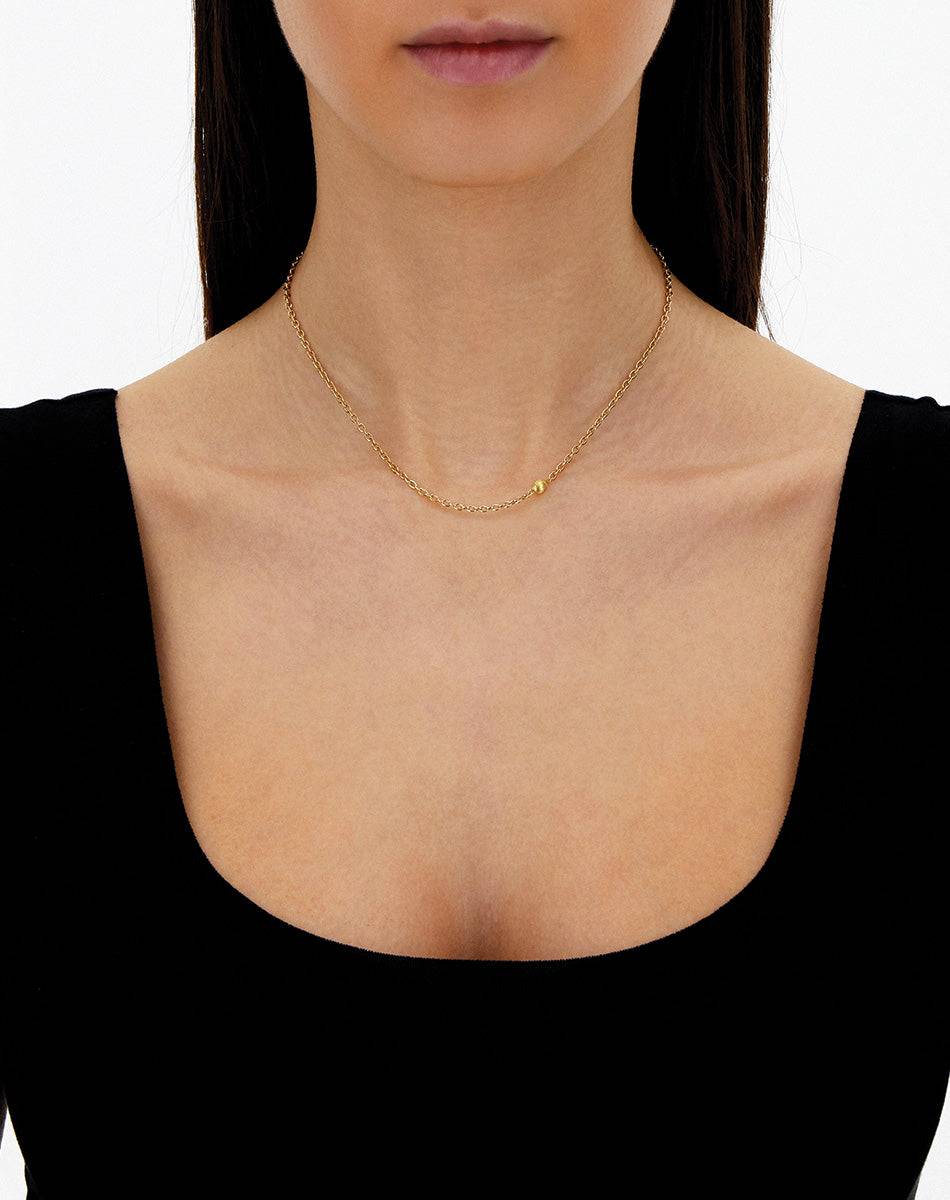 Nanis Collana a catena "Boules" in oro inciso (corta) – Nanis Italian Jewels Saldi