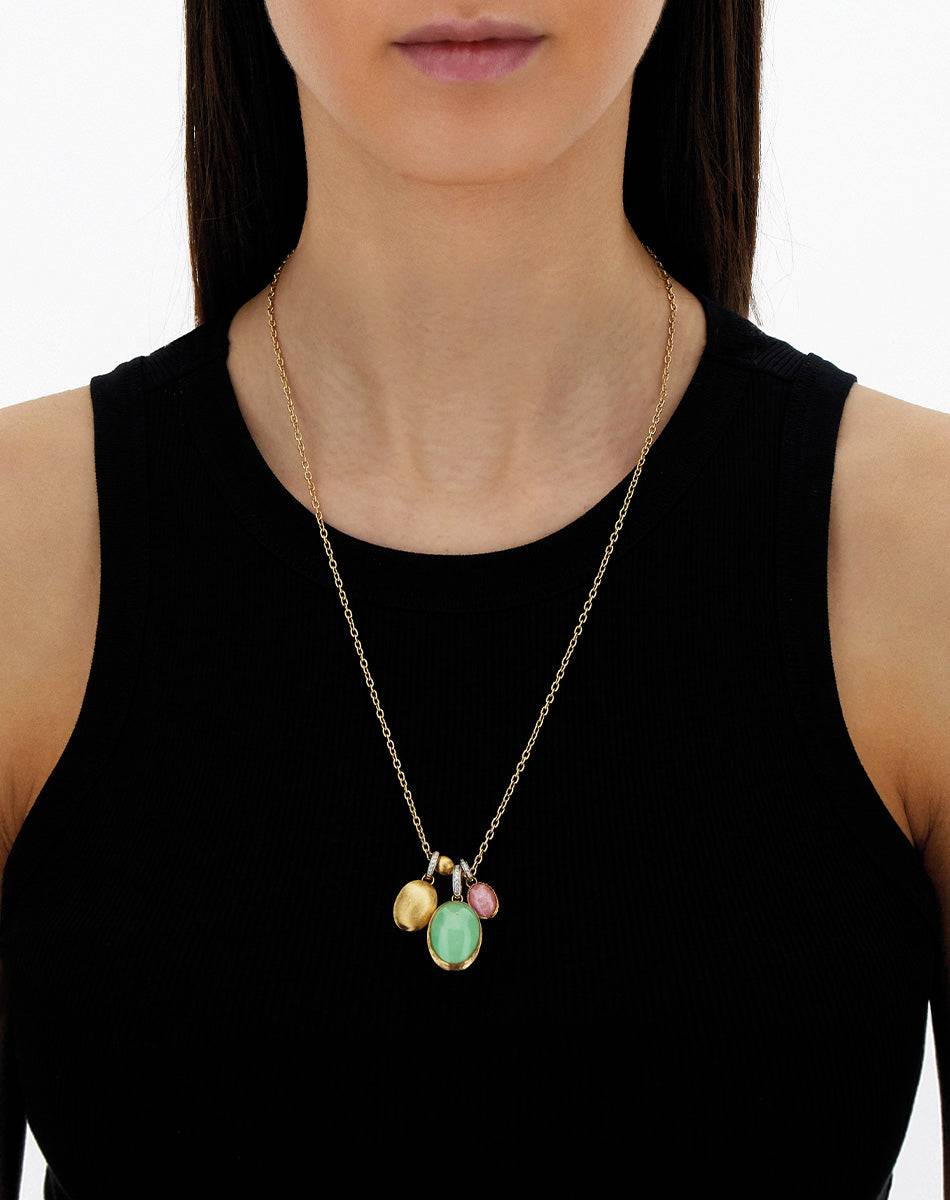Nanis Collana a catena "Boules" in oro inciso (lunga) – Nanis Italian Jewels Offerte