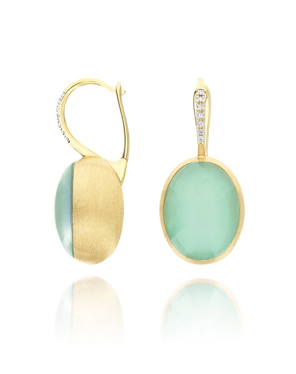 Nanis Orecchini Ciliegine Lattementa "Boules" in oro inciso, diamanti, crist – Nanis Italian Jewels Saldi Di Fabbrica