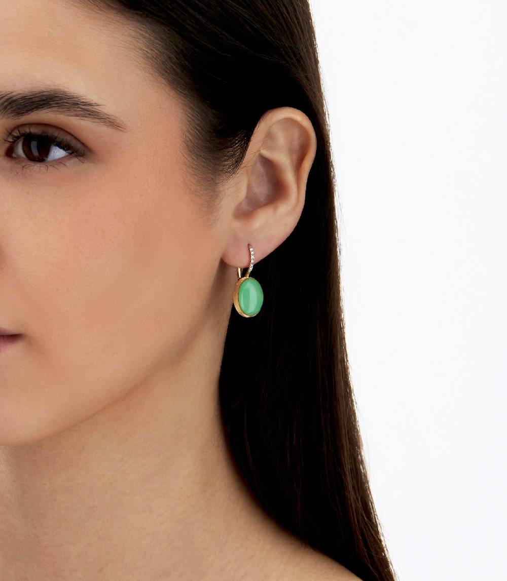 Nanis Orecchini Ciliegine Lattementa "Boules" in oro inciso, diamanti, crist – Nanis Italian Jewels I Più Venduti