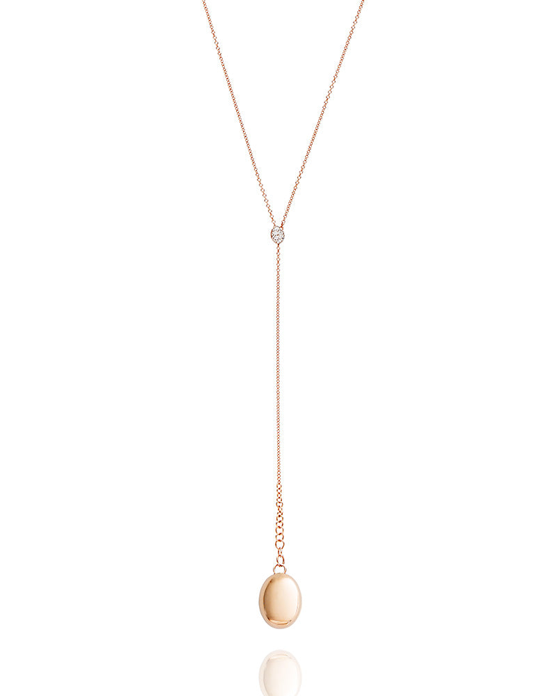 Nanis Collana "CANDLE" pendente con ciondolo in oro rosa e diamanti – Nanis Italian Jewels