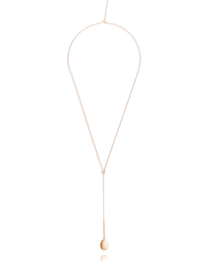 Nanis Collana "CANDLE" pendente con ciondolo in oro rosa e diamanti – Nanis Italian Jewels Moda