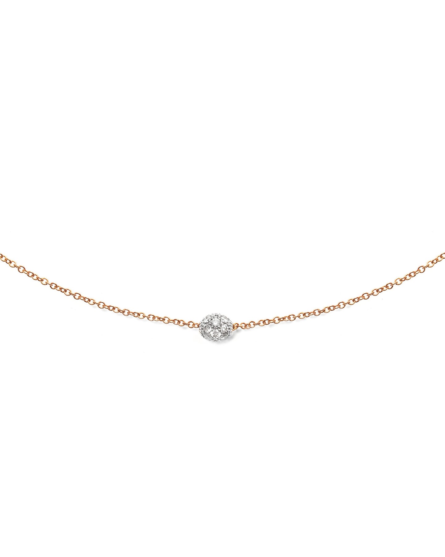 Nanis Collana punto luce "DANCING ÉLITE" in oro rosa e boule in diamanti – Nanis Italian Jewels Italy