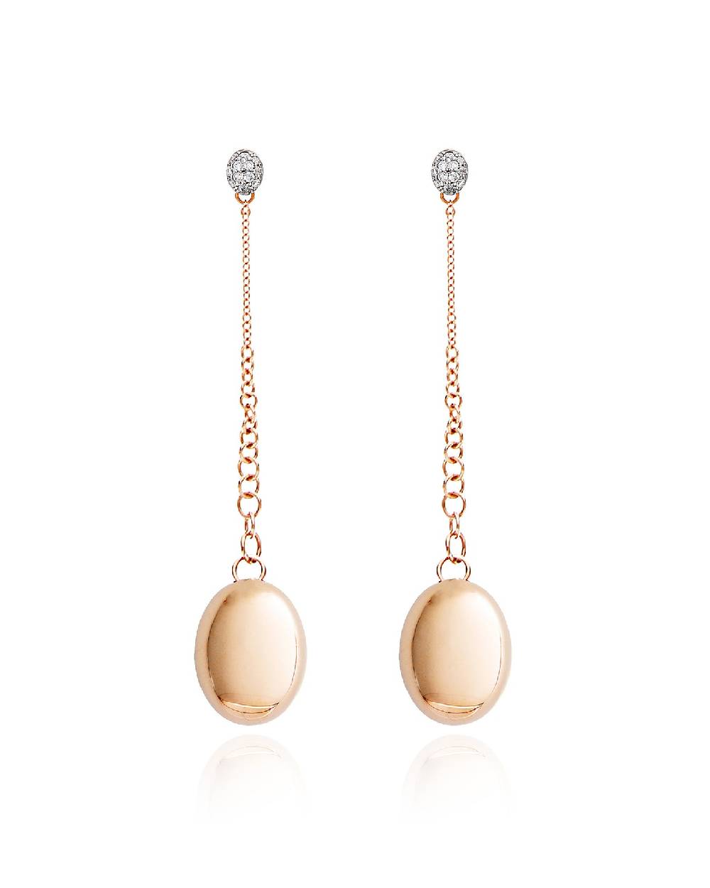 Nanis Orecchini "CANDLE" in oro rosa e diamanti – Nanis Italian Jewels