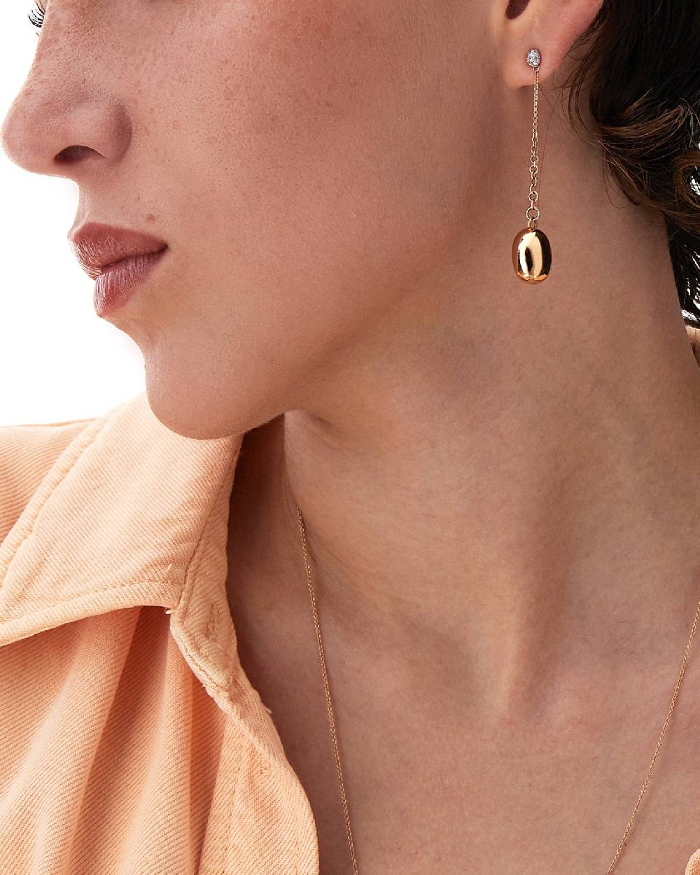 Nanis Orecchini "CANDLE" in oro rosa e diamanti – Nanis Italian Jewels In Linea