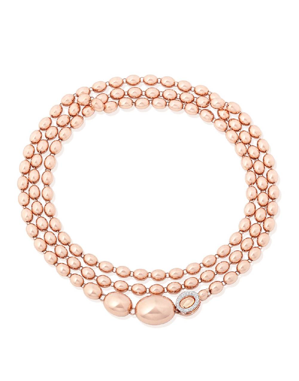 Nanis Collana iconica "IVY" convertibile con boules in oro rosa e diamanti ( – Nanis Italian Jewels Nuovo