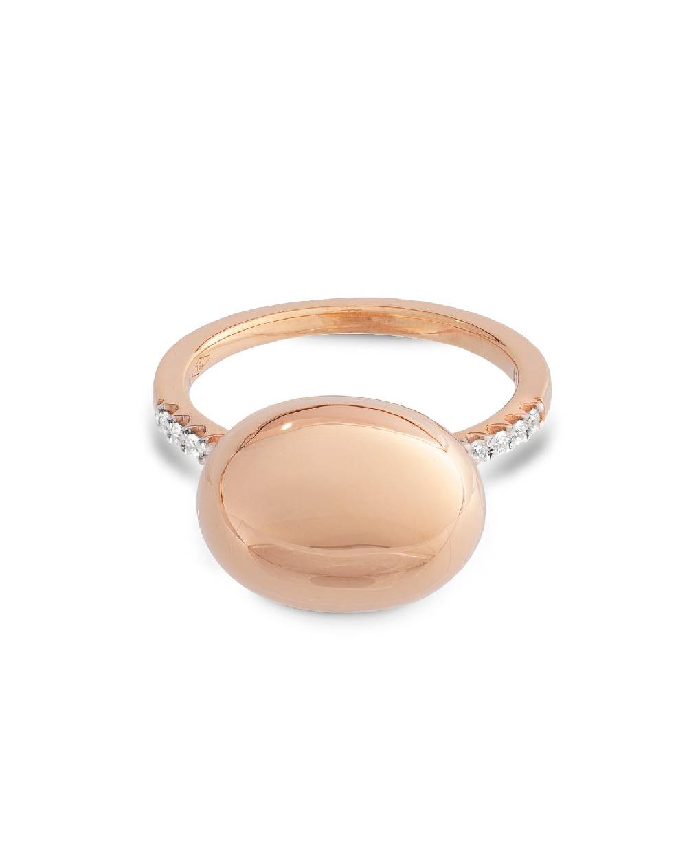 Nanis Anello "DANCING ÉLITE" con boule in oro rosa e pavè di diamanti (medio – Nanis Italian Jewels Sconti VIP