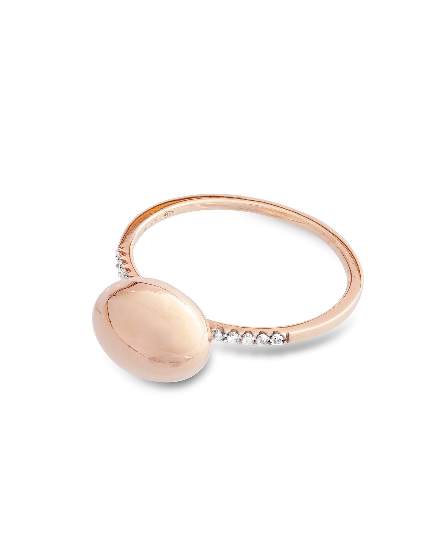 Nanis Anello "DANCING ÉLITE" con boule in oro rosa e pavè di diamanti (picco – Nanis Italian Jewels Promozione Limitata