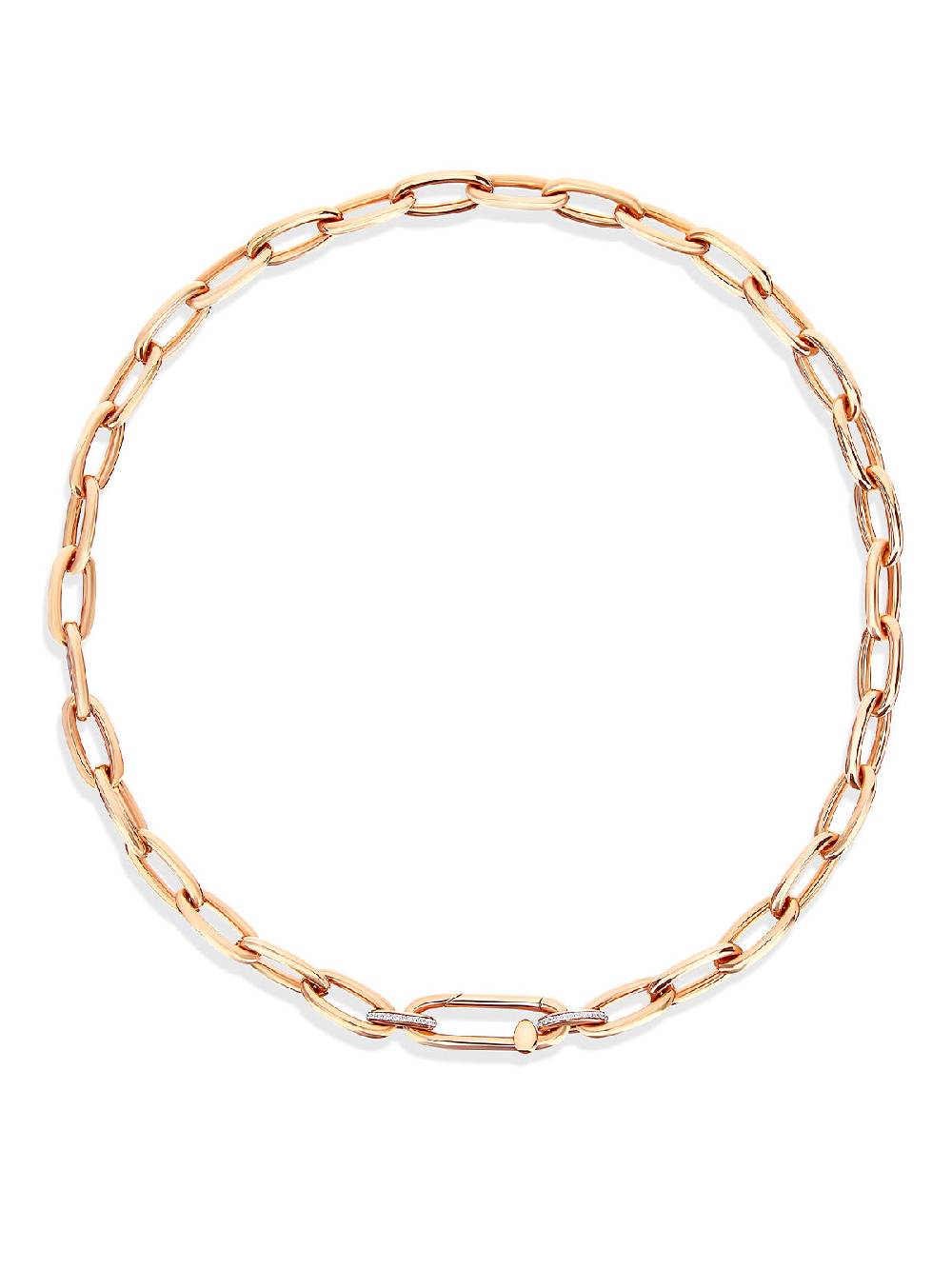 Nanis Collana "libera" con catena in oro rosa e dettagli di diamanti – Nanis Italian Jewels