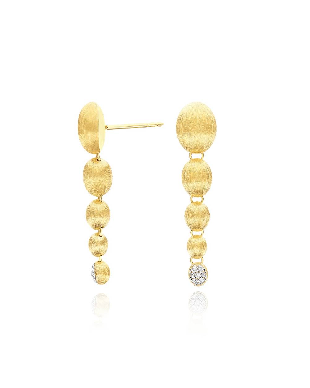 Nanis orecchini "nuvolette" pendenti con boules degradè in oro e diamanti – Nanis Italian Jewels In Linea