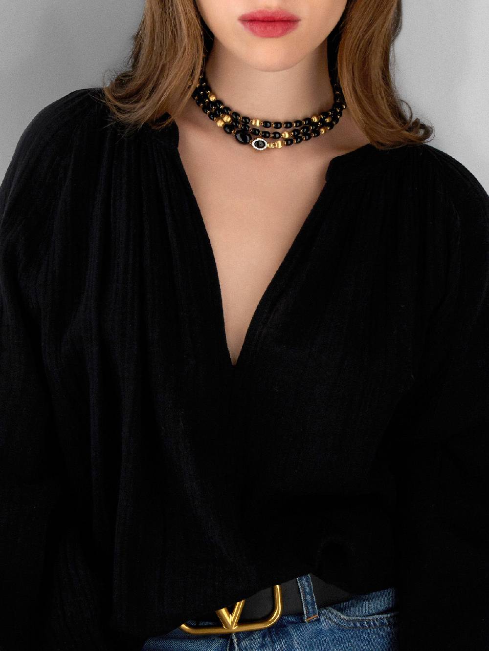 Nanis Collana statement IVY "MYSTERY BLACK" convertibile in oro, diamanti e – Nanis Italian Jewels Promozione