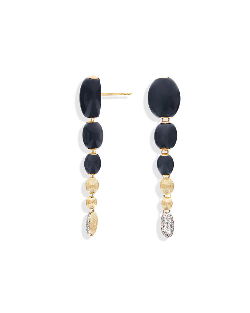 Nanis Orecchini IVY "MYSTERY BLACK" pendenti in oro, diamanti e onice nero – Nanis Italian Jewels Spedizione Gratuita