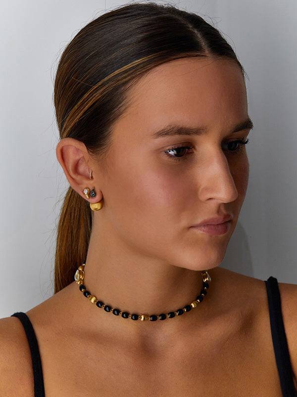Nanis Bracciale IVY "MYSTERY BLACK" con boules in onice nero, oro e diamanti – Nanis Italian Jewels Soddisfazione Garantita