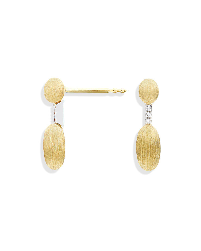 Nanis Orecchini "DANCING ÉLITE" pendenti essenziali incisi a mano in oro e d – Nanis Italian Jewels Offerte