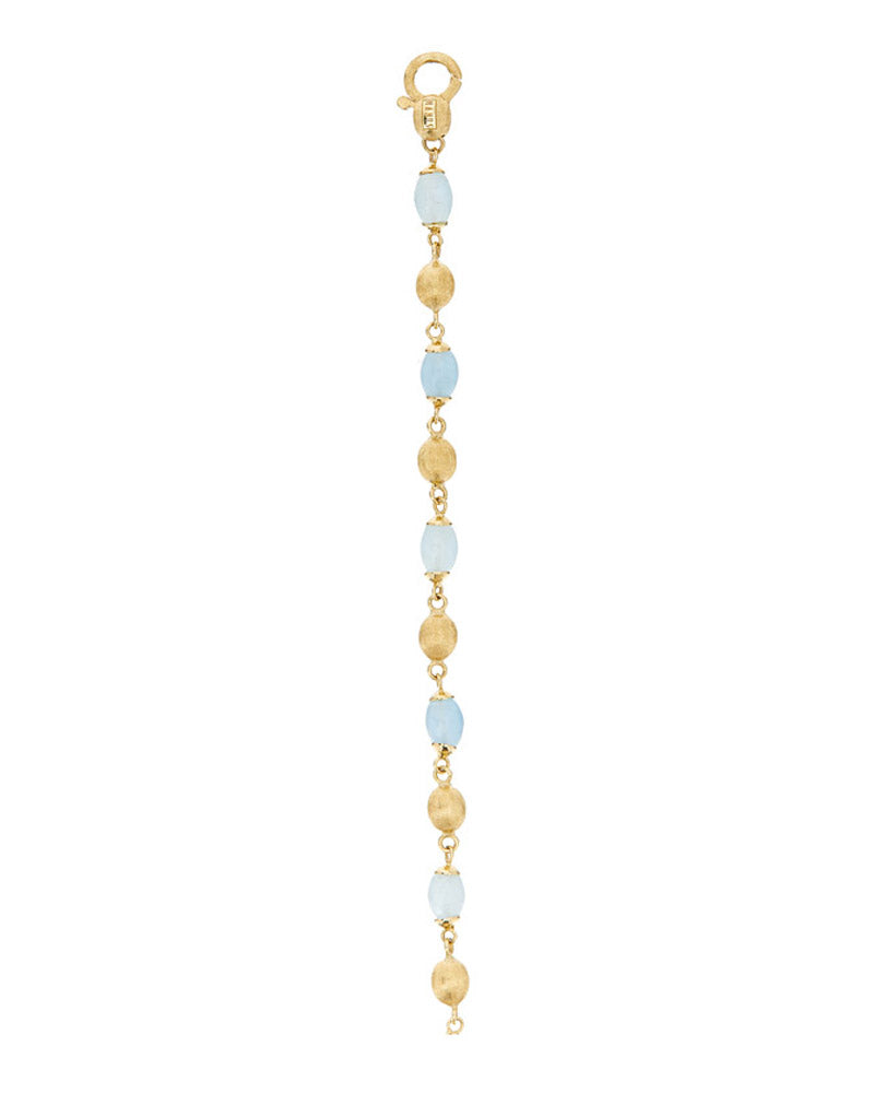 Nanis Bracciale "DANCING AZURE" casual in oro e acquamarina – Nanis Italian Jewels Qualità