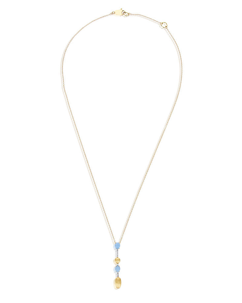 Nanis Collana "DANCING AZURE" pendente con ciondolo in oro, barrette di diam – Nanis Italian Jewels Promozione