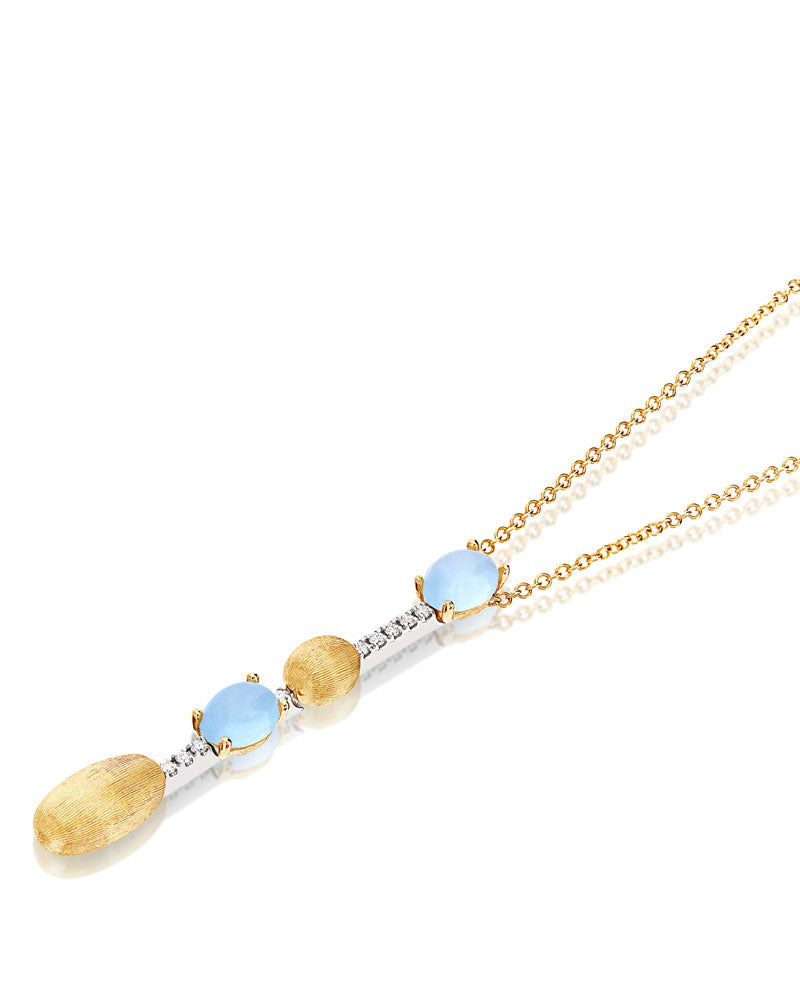 Nanis Collana "DANCING AZURE" pendente con ciondolo in oro, barrette di diam – Nanis Italian Jewels Promozione