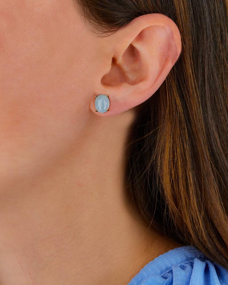 Nanis Orecchini a lobo "DANCING AZURE" in oro e acquamarina (grandi) – Nanis Italian Jewels Qualità Garantita