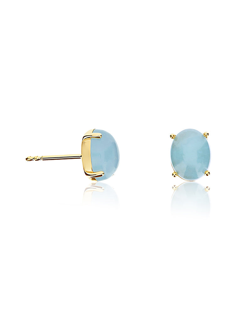 Nanis Orecchini a lobo "DANCING AZURE" in oro e acquamarina (grandi) – Nanis Italian Jewels Qualità Garantita