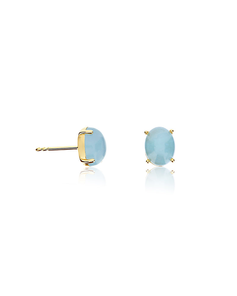 Nanis Orecchini a lobo "DANCING AZURE" in oro e acquamarina (piccoli) – Nanis Italian Jewels Negozi Online