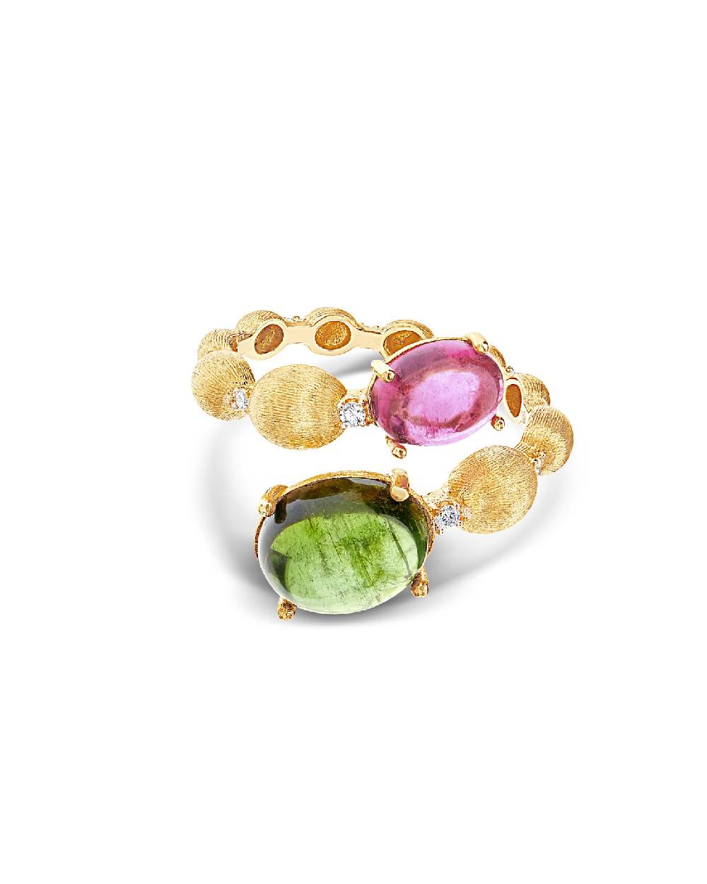 Nanis Anello contrariè "DANCING TOURMALINES" in oro, diamanti, tormaline ros – Nanis Italian Jewels Offerte