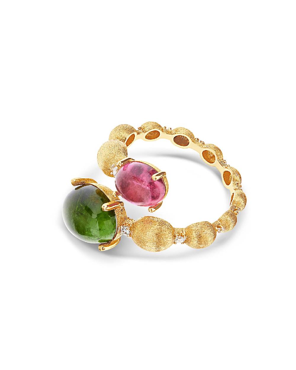 Nanis Anello contrariè "DANCING TOURMALINES" in oro, diamanti, tormaline ros – Nanis Italian Jewels Offerte
