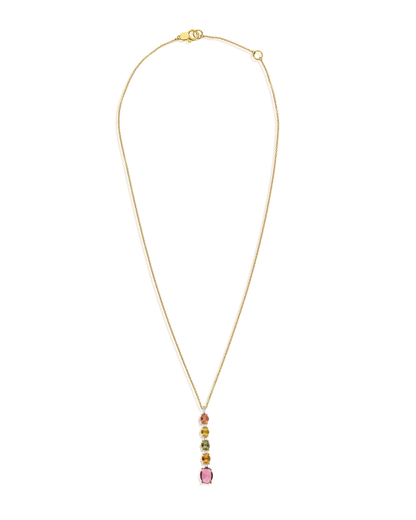 Nanis Collana "DANCING TOURMALINES" con pendente in oro, diamanti e tormalin – Nanis Italian Jewels Vendita Calda