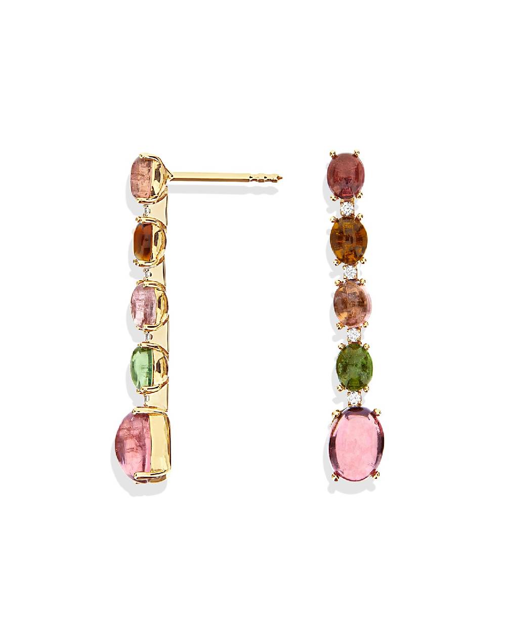 Nanis Orecchini "DANCING TOURMALINES" pendenti in oro, diamanti e tormaline – Nanis Italian Jewels Vendita Economica
