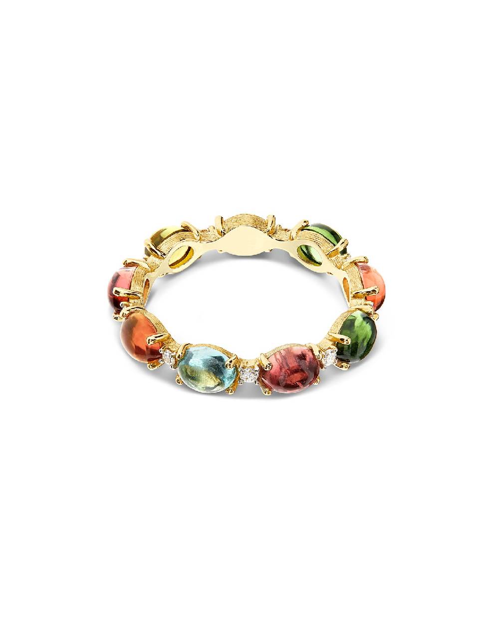 Nanis Anello "DANCING TOURMALINES" in oro, diamanti e tormaline colorate – Nanis Italian Jewels In Saldo