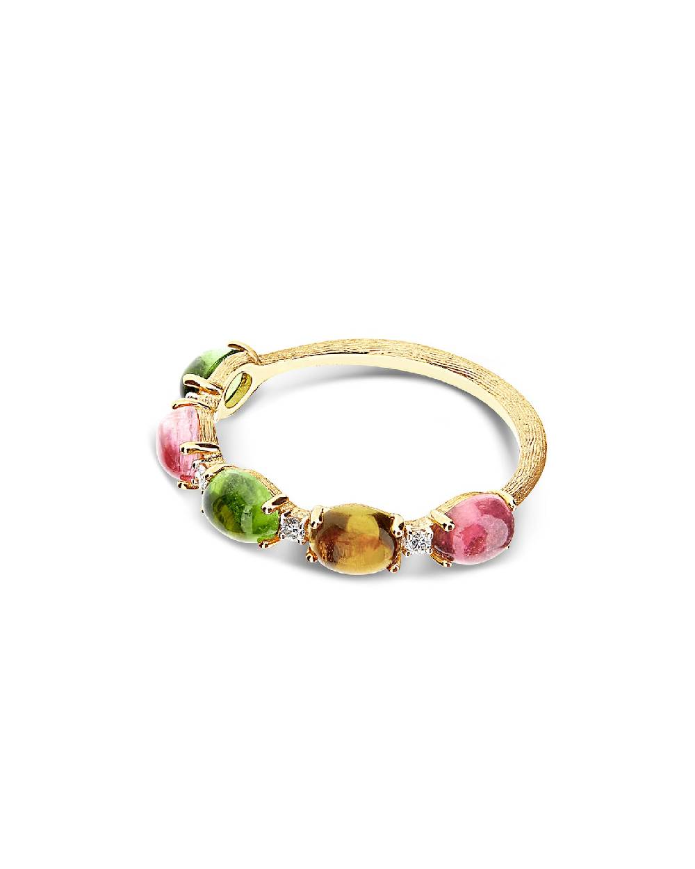 Nanis Anello "DANCING TOURMALINES" in oro, diamanti e tormaline colorate – Nanis Italian Jewels Nuova