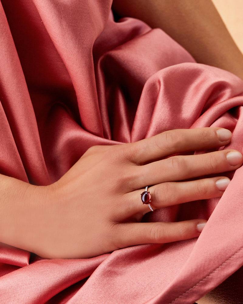 Nanis Anello "DANCING TOURMALINES" in oro, diamanti e tormalina rosa (grande – Nanis Italian Jewels Moda