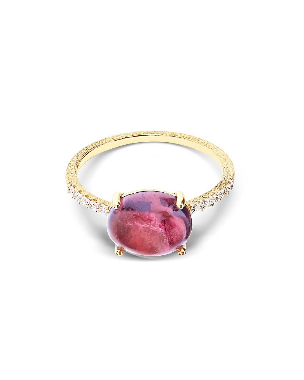 Nanis Anello "DANCING TOURMALINES" in oro, diamanti e tormalina rosa (grande – Nanis Italian Jewels Moda