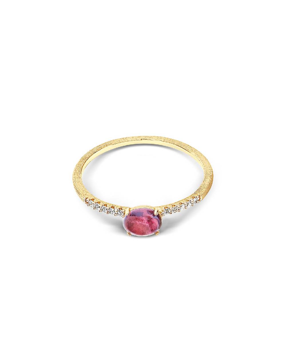 Nanis Anello "DANCING TOURMALINES" in oro, diamanti e tormalina rosa (piccol – Nanis Italian Jewels Italy
