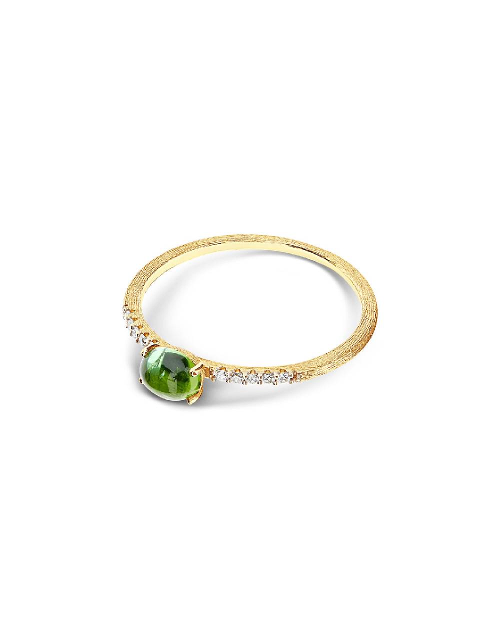 Nanis Anello "DANCING TOURMALINES" in oro, diamanti e tormalina verde (picco – Nanis Italian Jewels In Linea