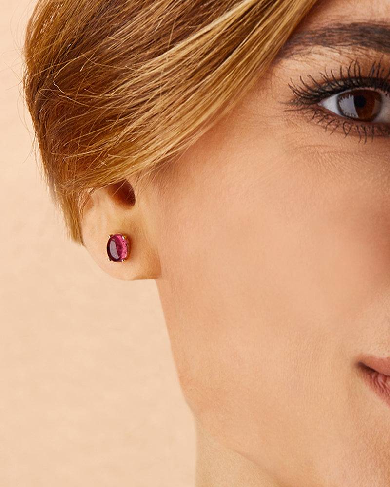 Nanis Orecchini a lobo "DANCING TOURMALINES" in oro e tormalina rosa (piccol – Nanis Italian Jewels Soddisfazione Garantita