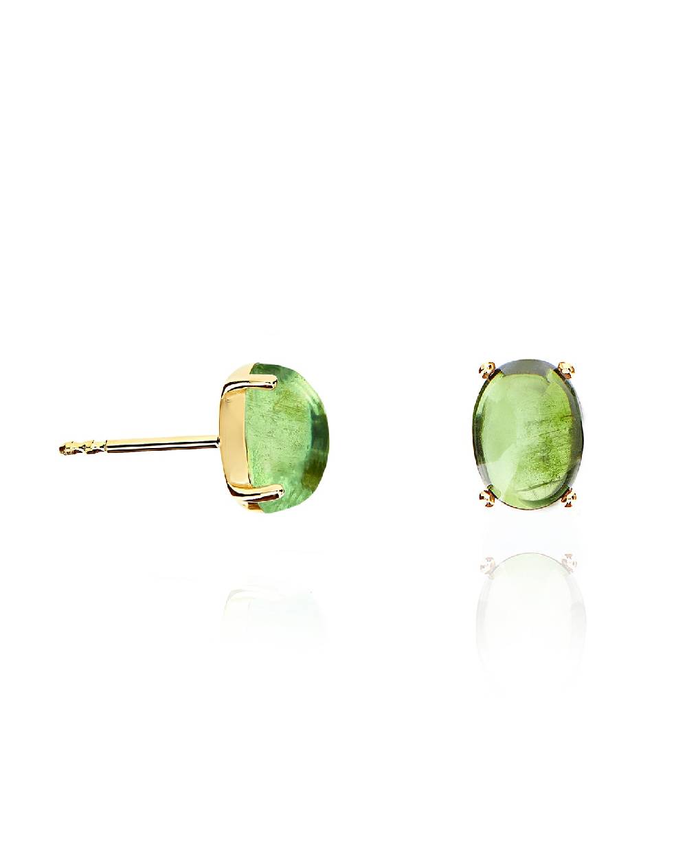 Nanis Orecchini a lobo "DANCING TOURMALINES" in oro e tormalina verde (grand – Nanis Italian Jewels Qualità Garantita