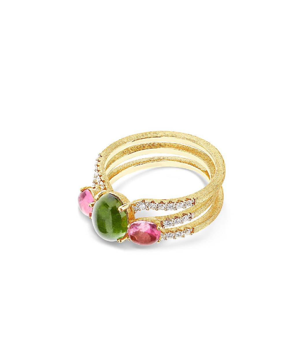 Nanis Anello "DANCING TOURMALINES" scomponibile in oro, diamanti, tormaline – Nanis Italian Jewels Sostegno trimestrale
