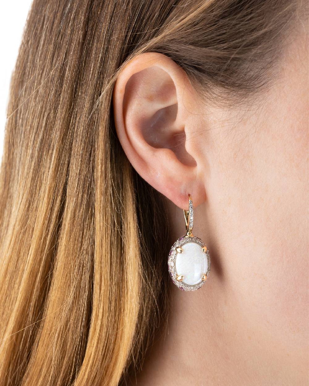 Nanis Orecchini CILIEGINE "DANCING REVERSE" double face in oro, zaffiri rosa – Nanis Italian Jewels Shopping Online