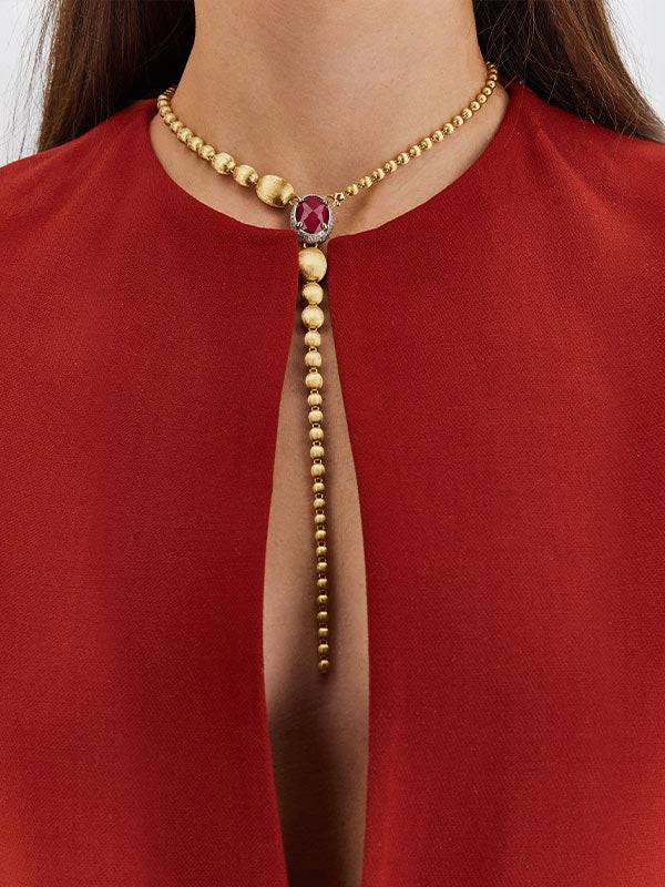 Nanis Collana a Y "DANCING REVERSE" double face in oro, rubini, diamanti e c – Nanis Italian Jewels Sconto