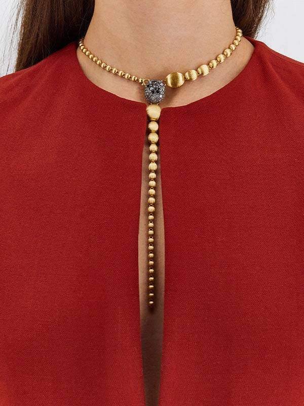 Nanis Collana a Y "DANCING REVERSE" double face in oro, rubini, diamanti e c – Nanis Italian Jewels Sconto