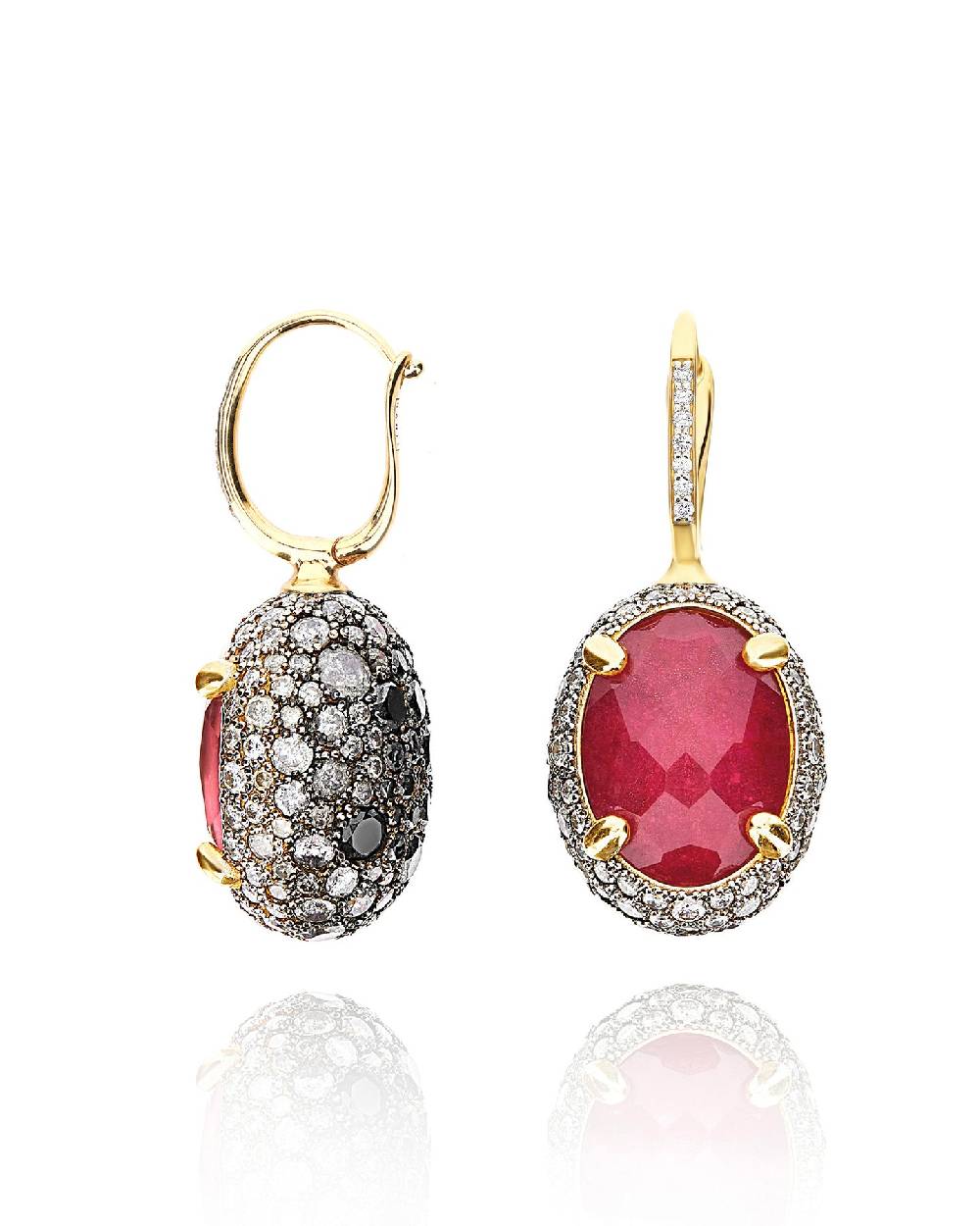 Nanis Orecchini CILIEGINE "DANCING REVERSE" double face in oro, rubini, diam – Nanis Italian Jewels Economico