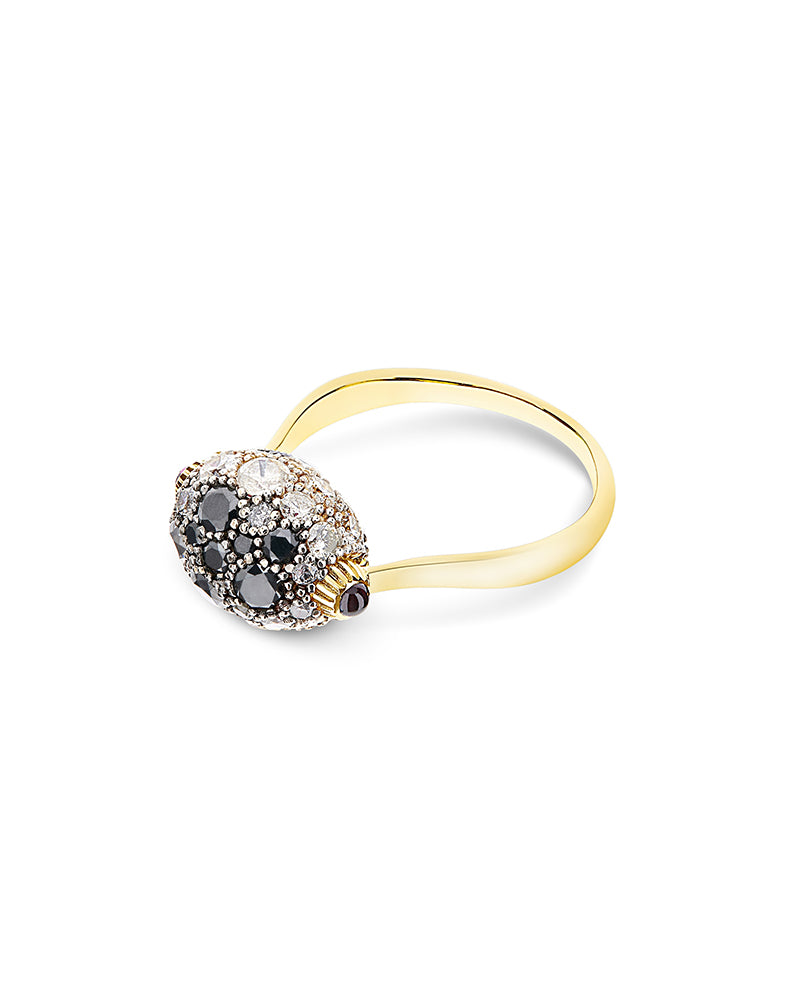Nanis Anello "DANCING REVERSE" double face in oro, rubini, diamanti e crista – Nanis Italian Jewels Offerte