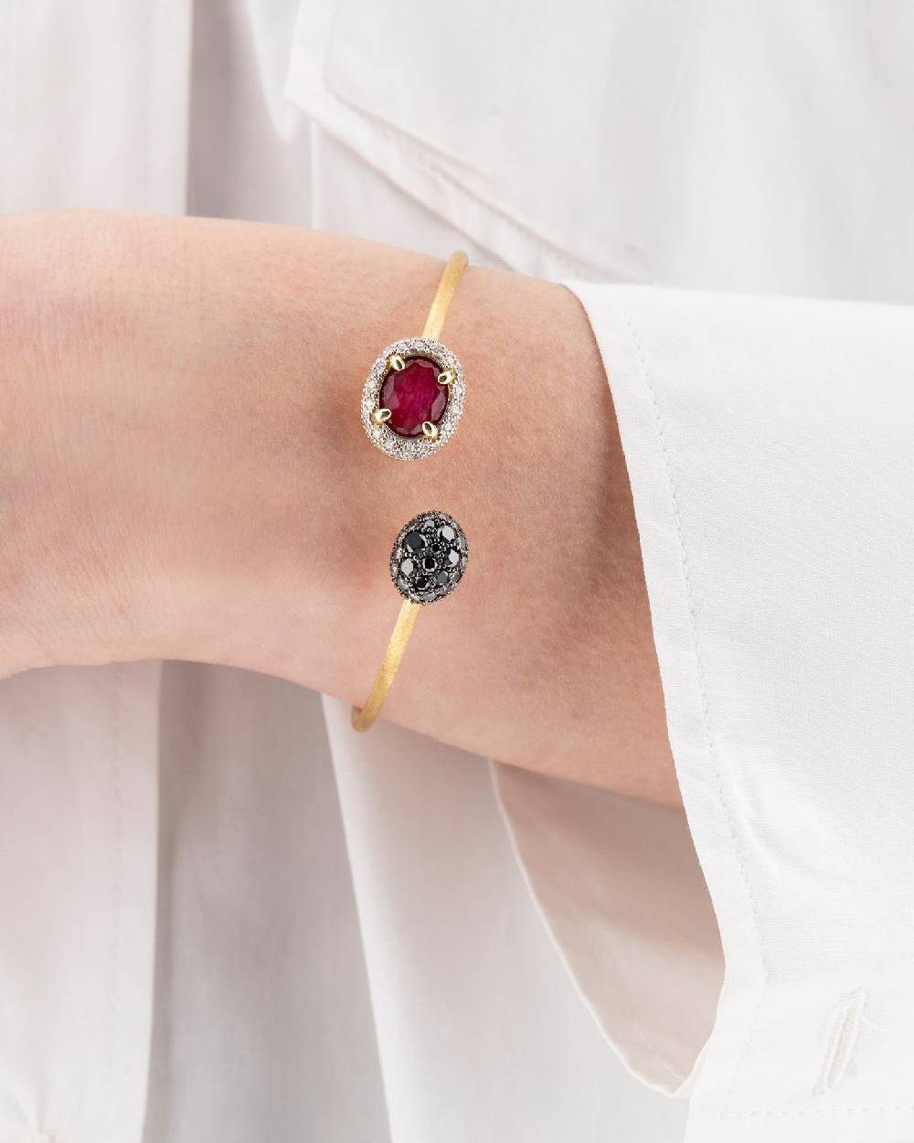 Nanis Bracciale a schiava "DANCING REVERSE" in oro, rubini, diamanti e crist – Nanis Italian Jewels Hotsell
