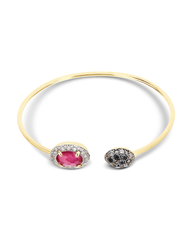 Nanis Bracciale a schiava "DANCING REVERSE" in oro, rubini, diamanti e crist – Nanis Italian Jewels Hotsell