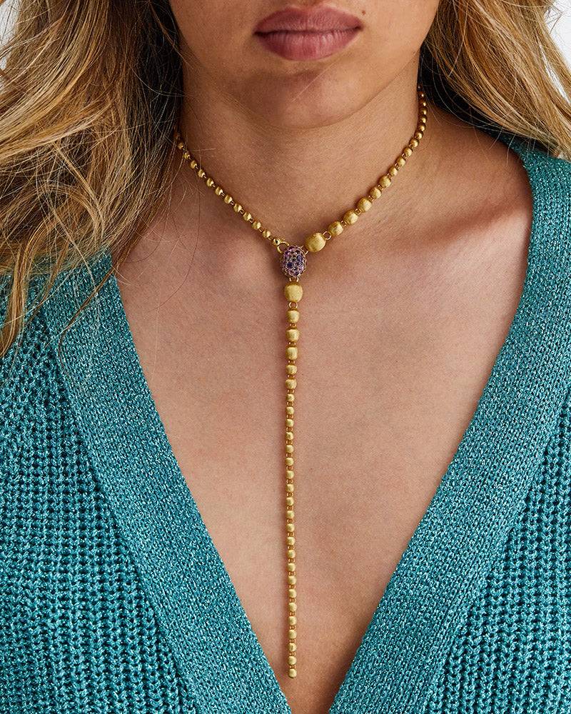 Nanis Collana a Y "DANCING REVERSE" double face in oro, diamanti, tsavorite, – Nanis Italian Jewels Vendita Economica