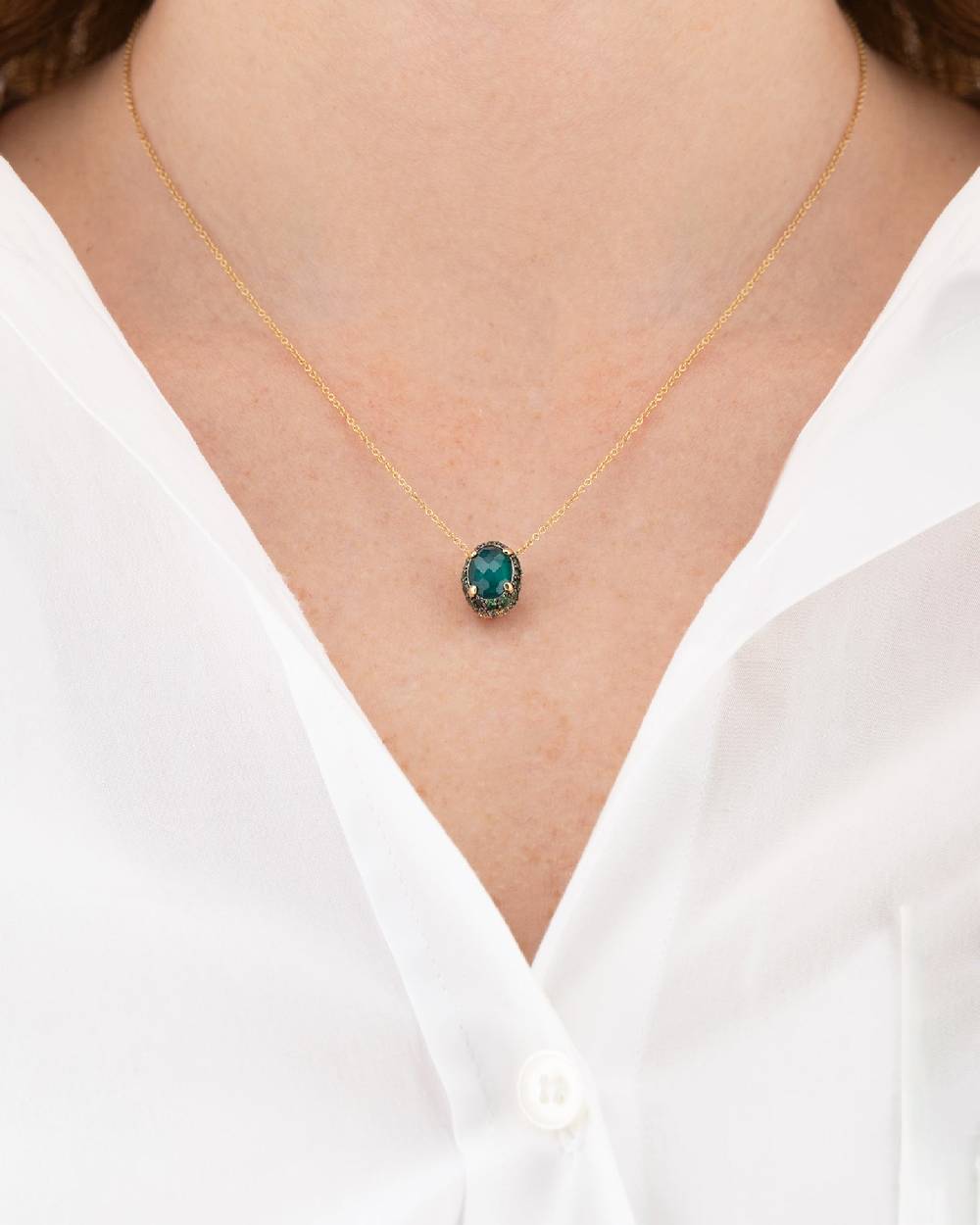 Nanis Collana "DANCING REVERSE" double face con ciondolo in oro, diamanti, t – Nanis Italian Jewels Saldi Di Fabbrica